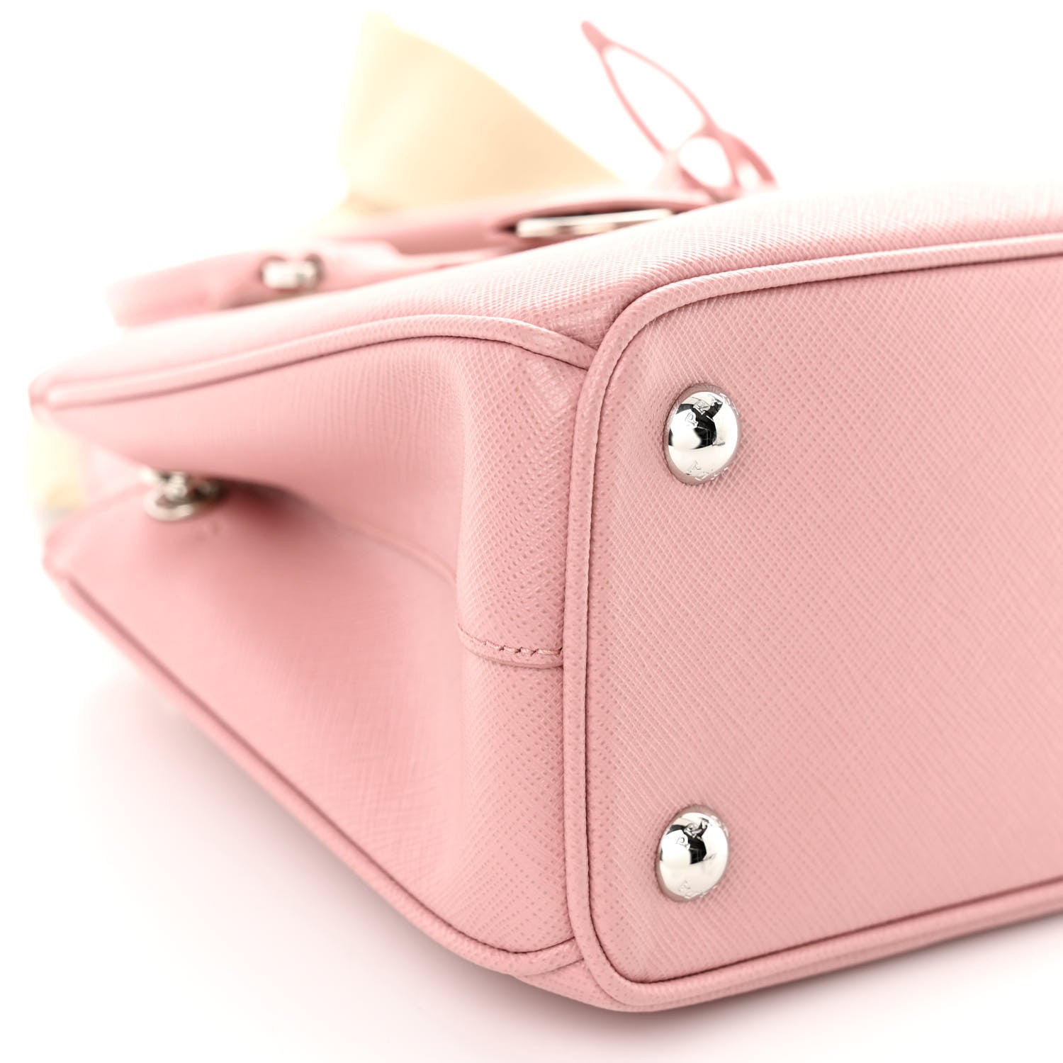Prada Saffiano Lux Micro Galleria Shoulder Bag Petalo 8 of 10