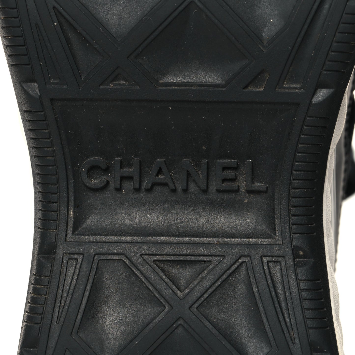 Velvet Calfskin Mixed Fibers CC Sneakers 37.5 Black