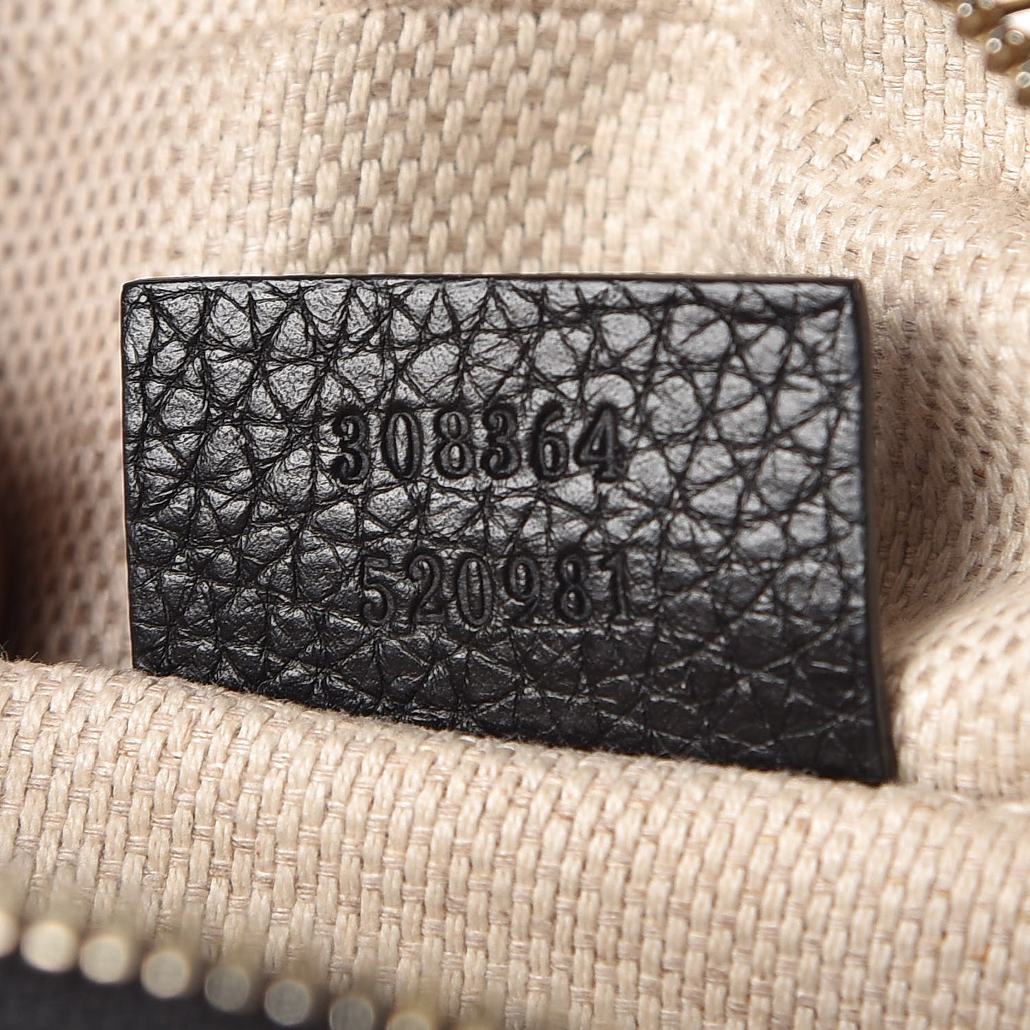 Pebbled Calfskin Small Soho Disco Bag Black