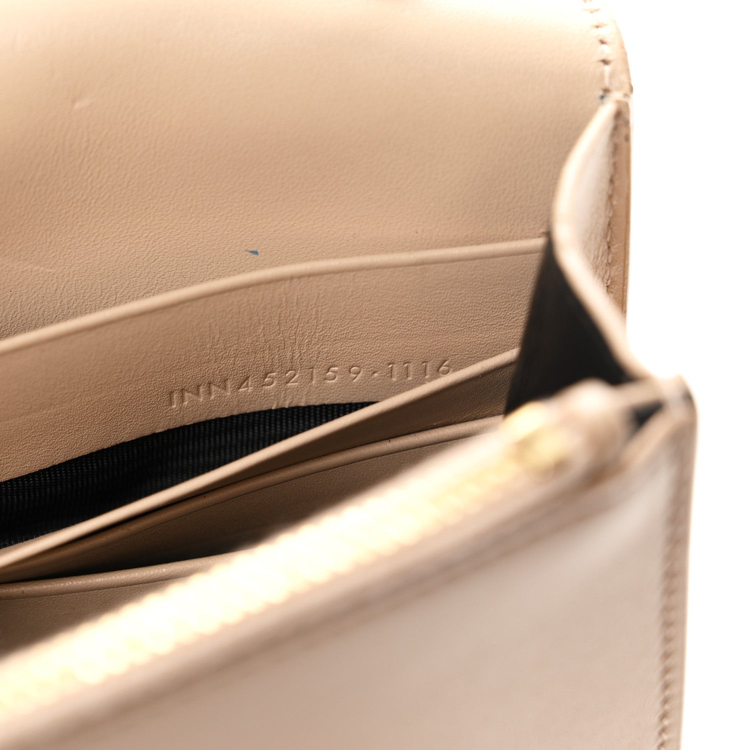 Saint Laurent Smooth Calfskin Classic Monogram Kate Tassel Chain Wallet Nude Powder 8 of 12