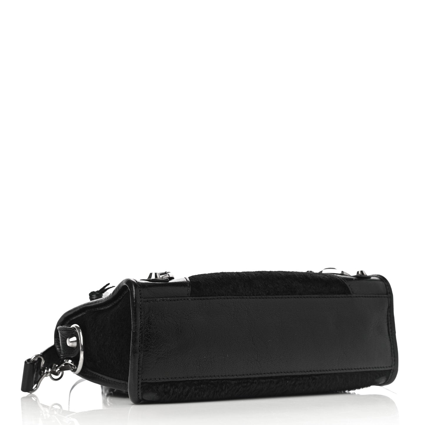 Pony Hair Silver Classic Hardware Mini City Black