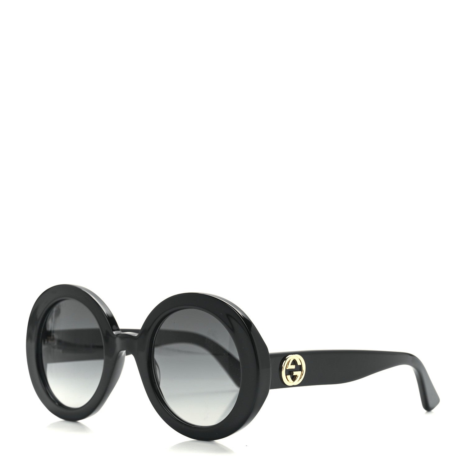 Gucci Acetate Round GG Sunglasses GG0319S Black 1 of 7