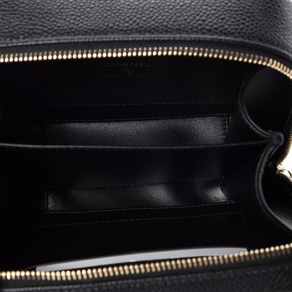 Chanel Caviar Quilted CC Filigree Vanity Clutch With Chain Black 7 of 10