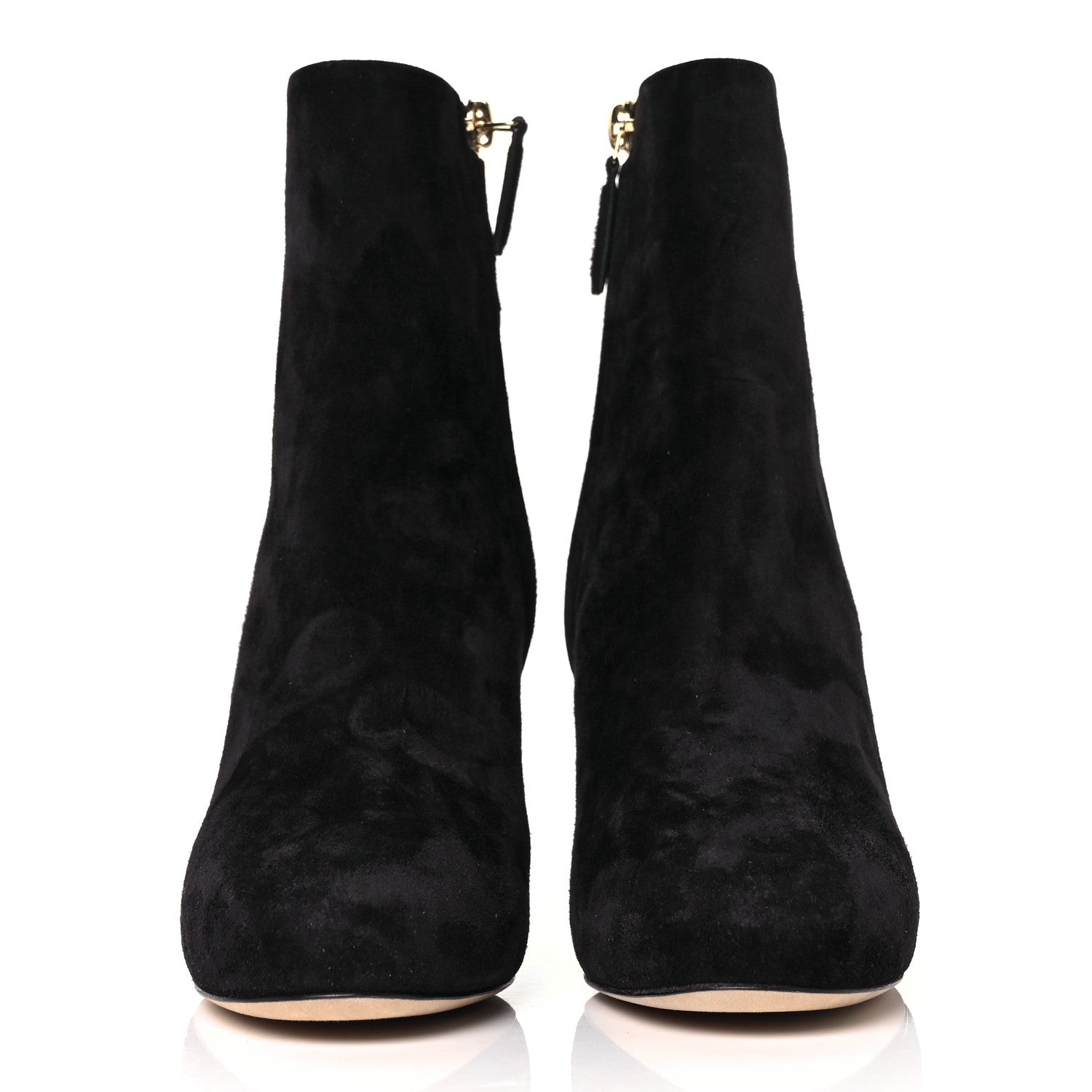 Chanel Suede Grosgrain CC Short Boots 35 Black 2 of 9