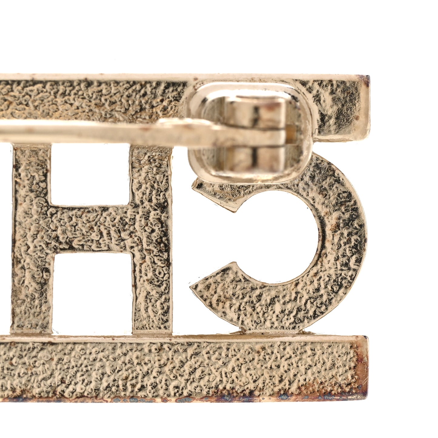 Crystal Logo Brooch Silver