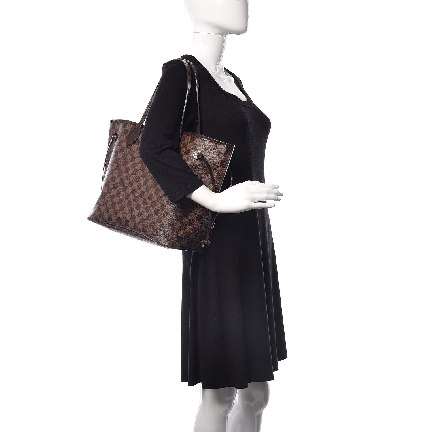 Louis Vuitton Damier Ebene Neo Neverfull MM Rose Ballerine 2 of 7