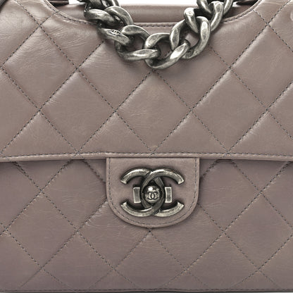 Chanel Glazed Calfskin Quilted Large Perfect Edge Flap Light Pink 8 of 10