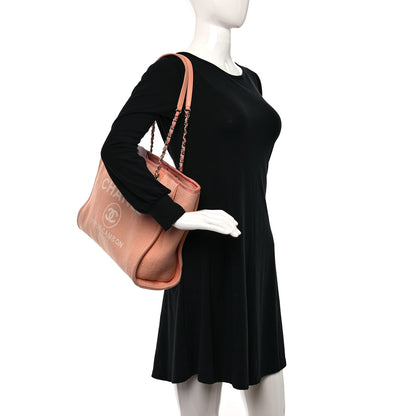 Chanel Mixed Fibers Small Deauville Tote Pink 2 of 10