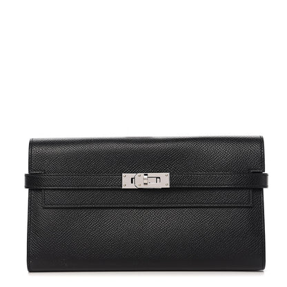 Hermes Epsom Kelly Longue Wallet Black 1 of 8