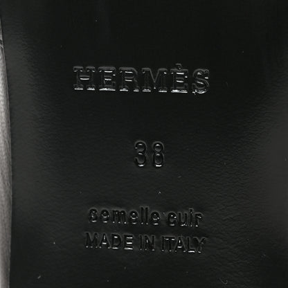 Hermes Goatskin Oz Mules 38 Black 6 of 8