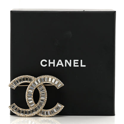 Chanel Baguette Crystal CC Brooch Gold 5 of 5