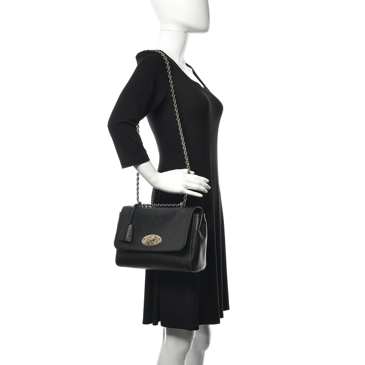 Mulberry Glossy Goatskin Medium Lily Black 2 of 9