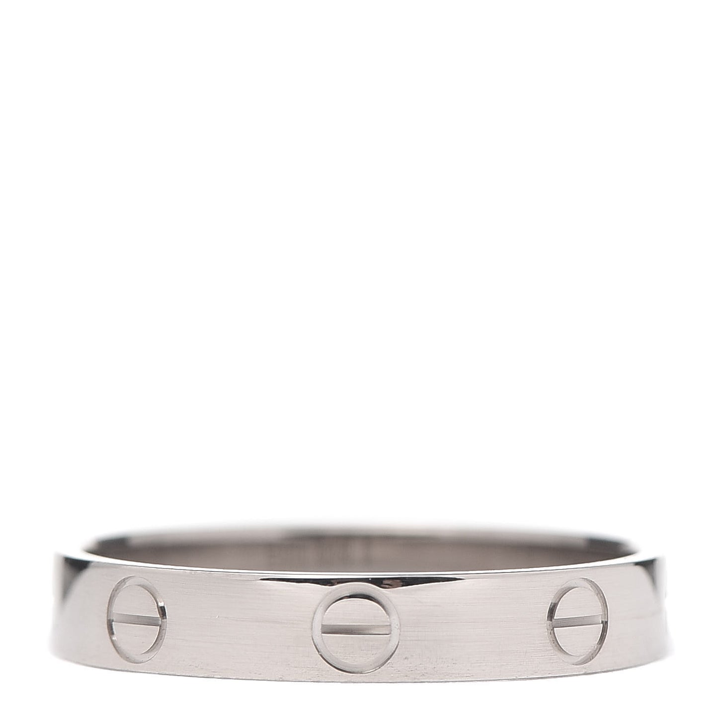 18K White Gold 3.5mm LOVE Wedding Band Ring 58 8.5