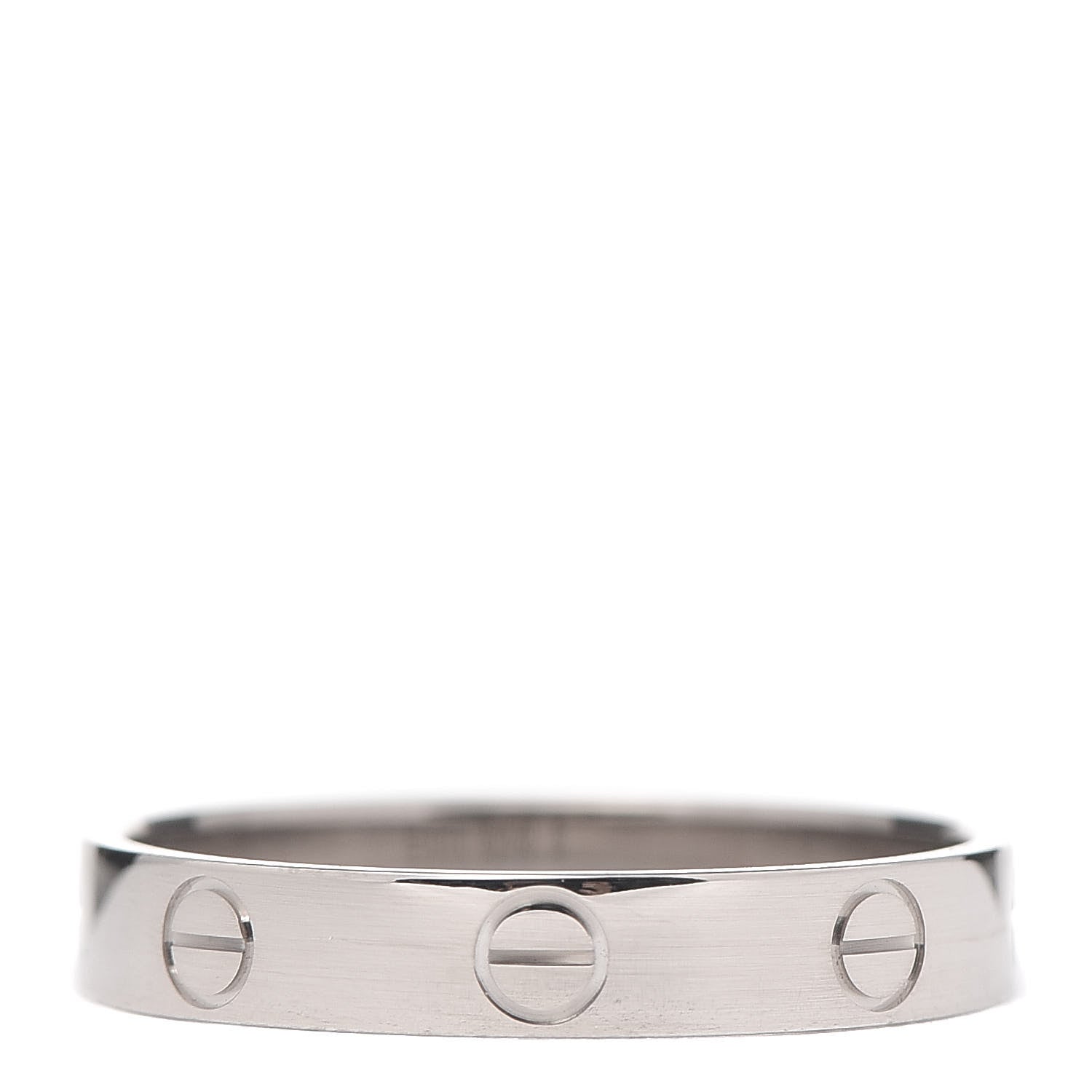 Cartier 18K White Gold 3.5mm LOVE Wedding Band Ring 58 8.5 3 of 5