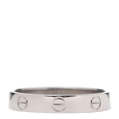 Cartier 18K White Gold 3.5mm LOVE Wedding Band Ring 58 8.5 3 of 5