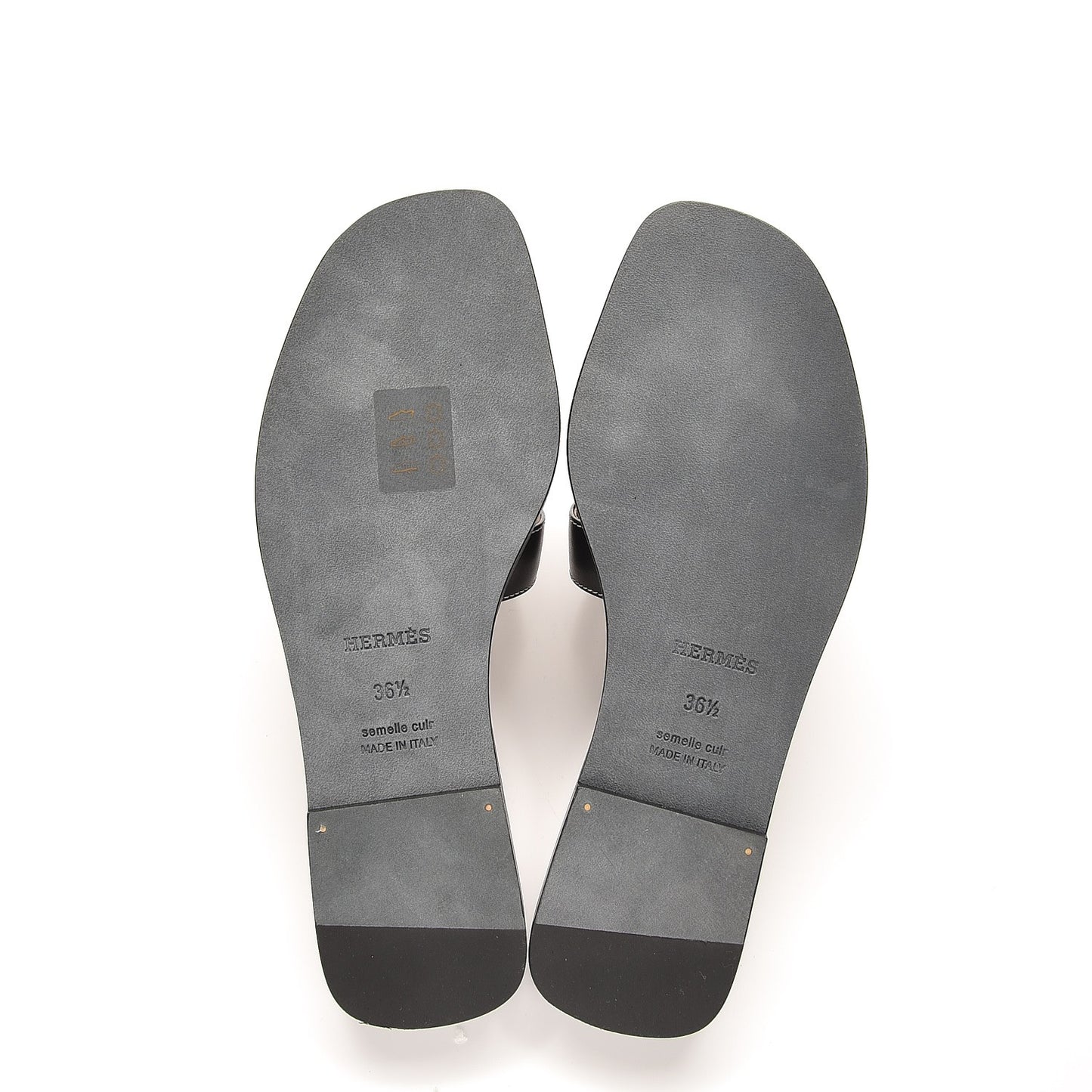 Box Calfskin Oran Sandals 36.5 Black