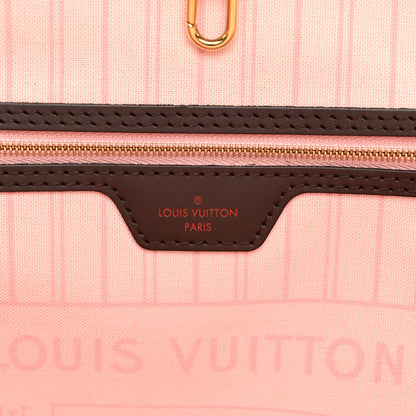 Louis Vuitton Damier Ebene Neo Neverfull MM Rose Ballerine 8 of 13