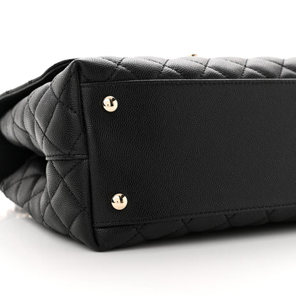 Chanel Caviar Quilted Small Coco Handle Flap Black 9 of 10