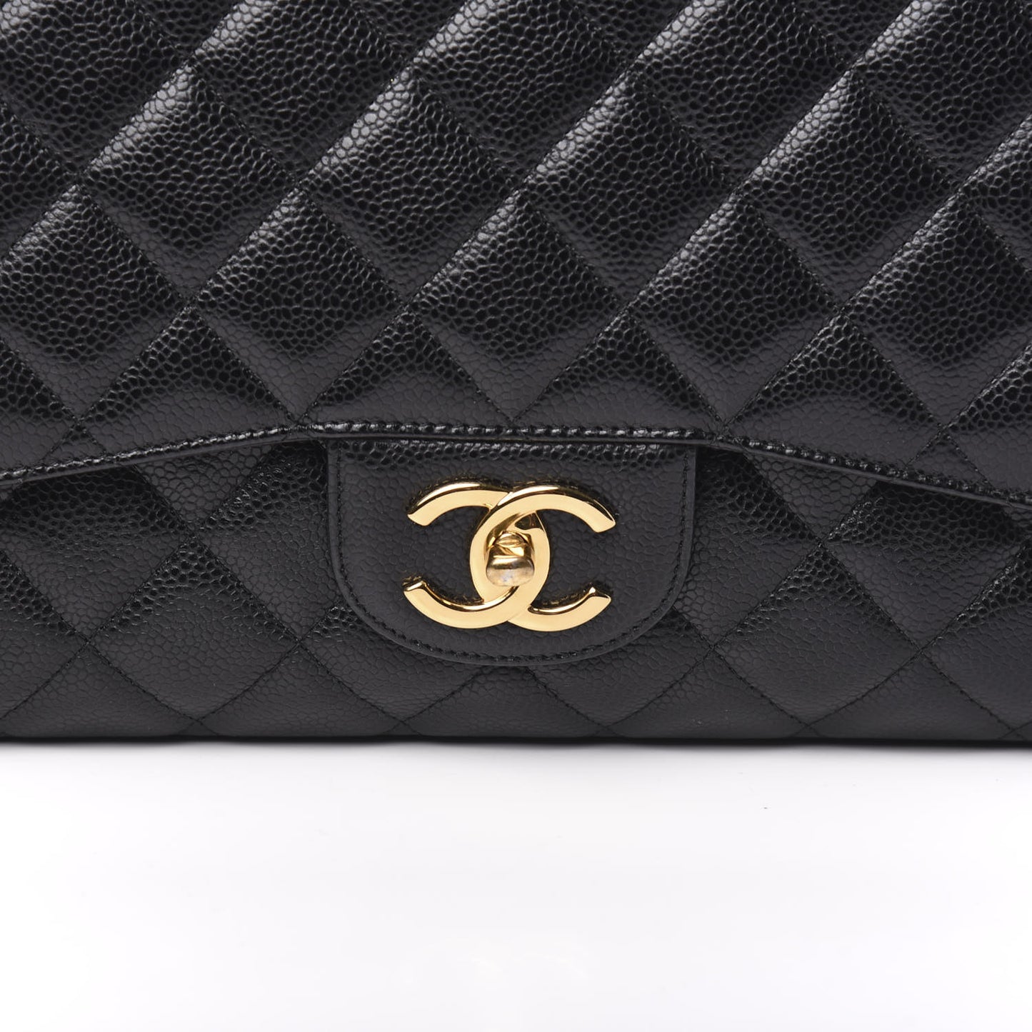 Caviar Quilted Maxi Double Flap Black
