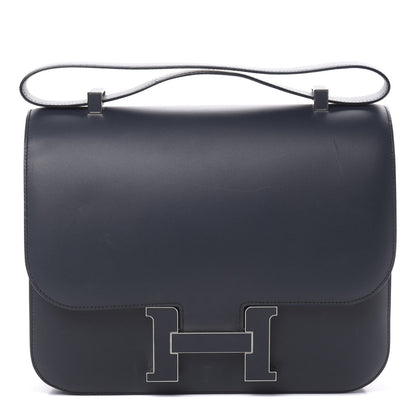 Hermes Veau Sombrero Constance Cartable 29 Bleu Obscur 1 of 30