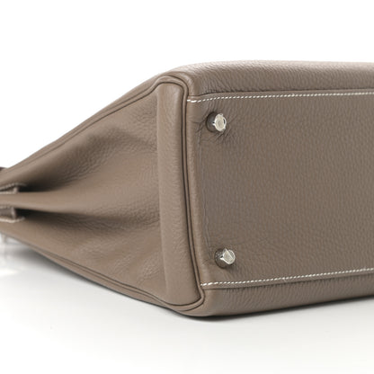 Hermes Taurillon Clemence Kelly Retourne 35 Etoupe 9 of 14