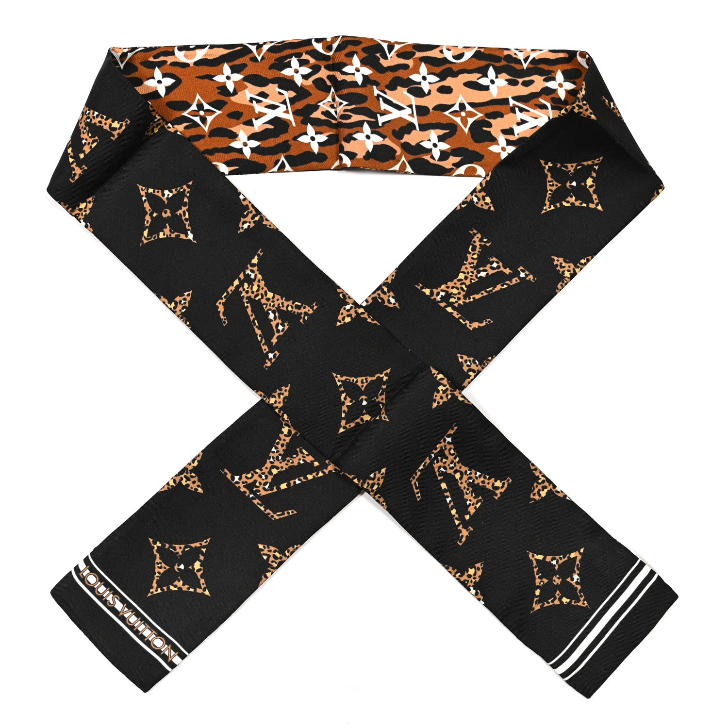 Louis Vuitton Silk Monogram Giant Jungle Bandeau Black 1 of 4