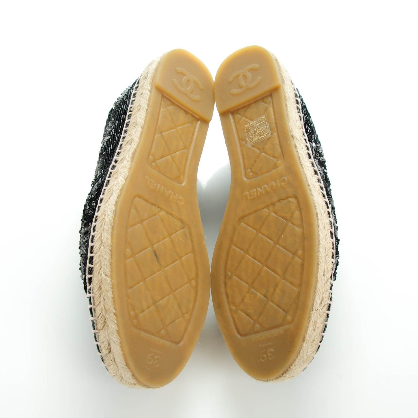 Patent Sequin CC Espadrilles 39 Black