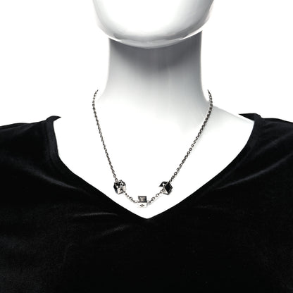 Louis Vuitton Swarovski Gamble Short Necklace Silver 2 of 6