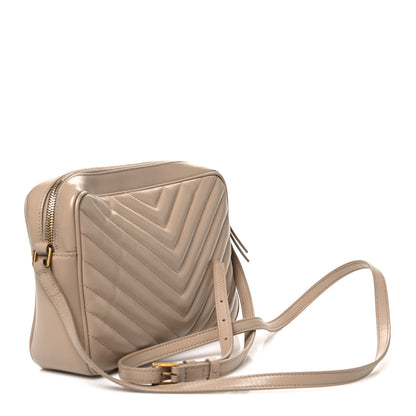 Saint Laurent Calfskin Matelasse Monogram Lou Camera Bag Dark Latte 3 of 12