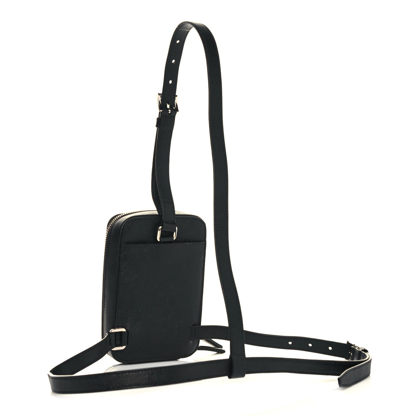Saffiano Harness Crossbody Bag Black