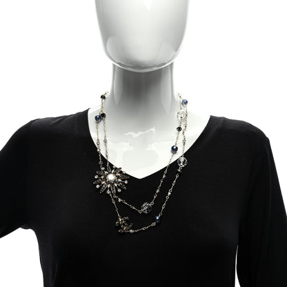 Chanel Crystal CC Celestial Long Necklace Blue Gold 2 of 4