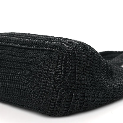 Saint Laurent SAINT LAURENT Raffia Rive Gauche Tote Black 9 of 10