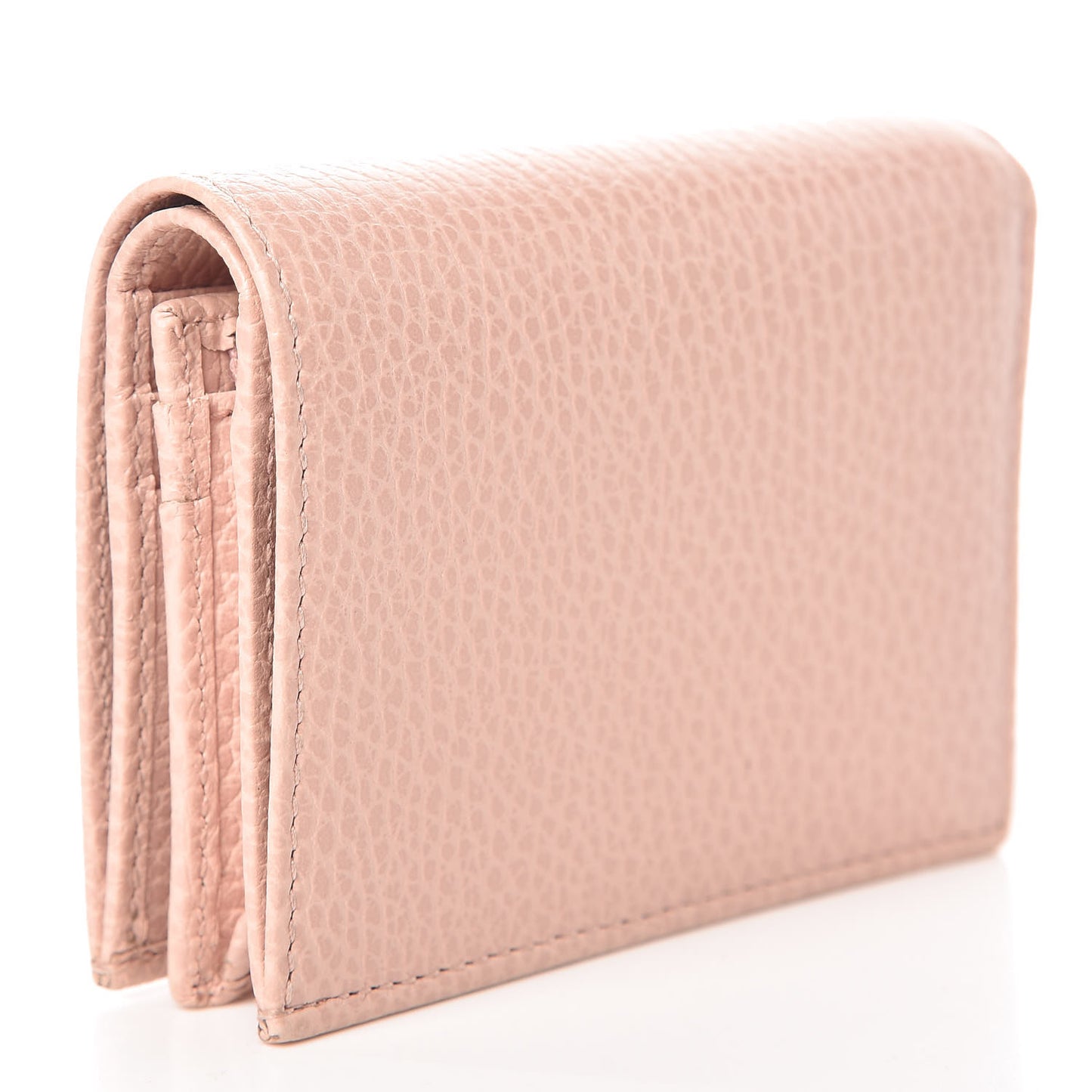 Dollar Calfskin GG Marmont Card Case Perfect Pink
