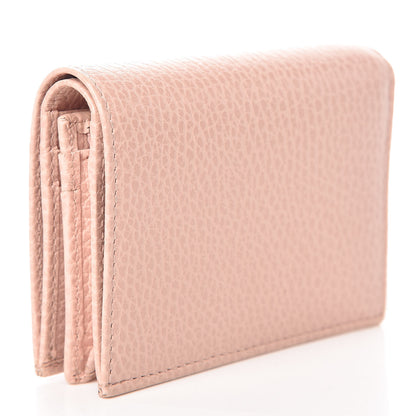 Gucci Dollar Calfskin GG Marmont Card Case Perfect Pink 3 of 8