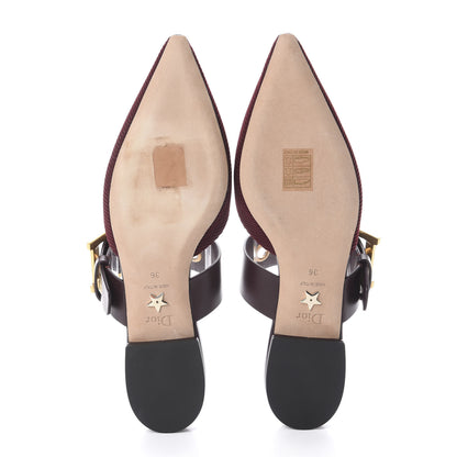 Christian Dior Technical Fabric D-Dior Ballerina Flat Mule 36 Rouge Black 5 of 7