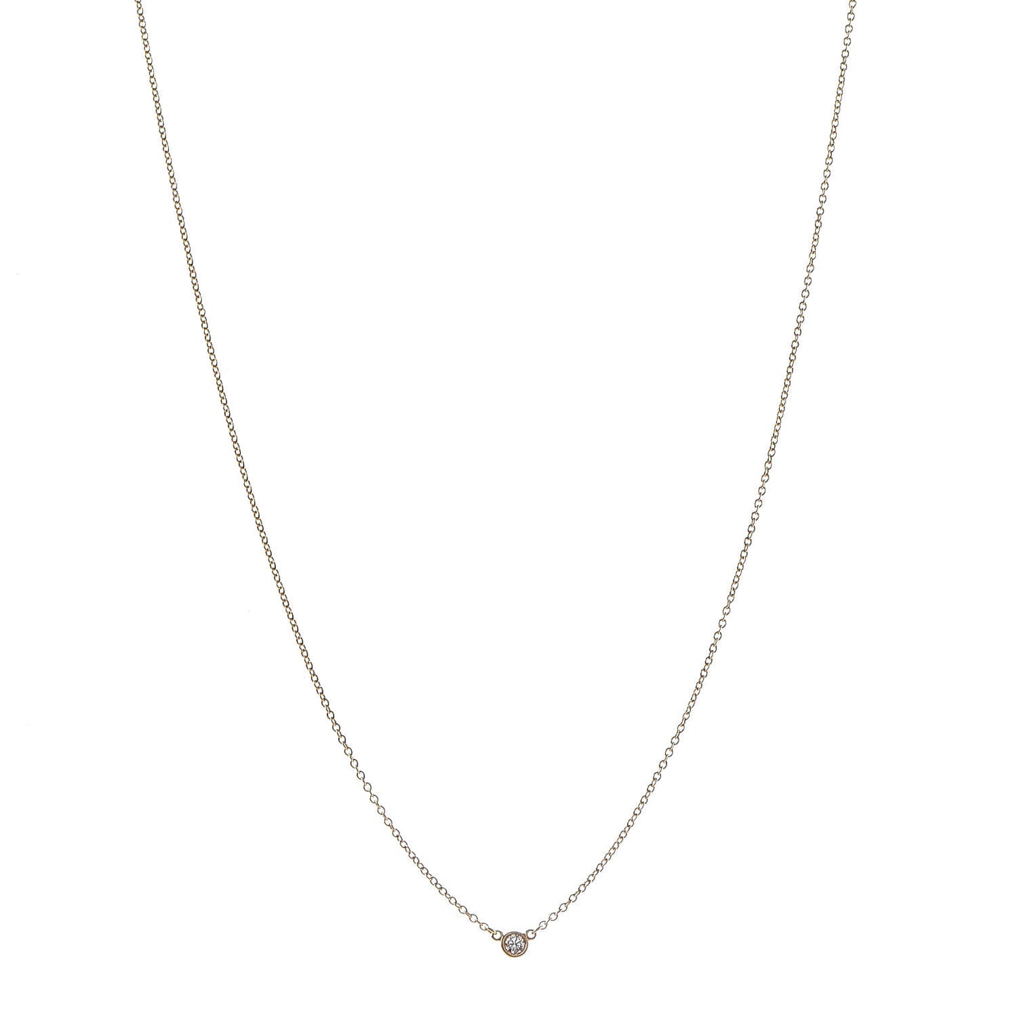 18K Yellow Gold Diamond .05ct Elsa Peretti Diamonds by the Yard Pendant Necklace