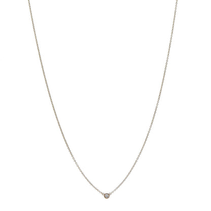 Tiffany 18K Yellow Gold Diamond .05ct Elsa Peretti Diamonds by the Yard Pendant Necklace 1 of 7