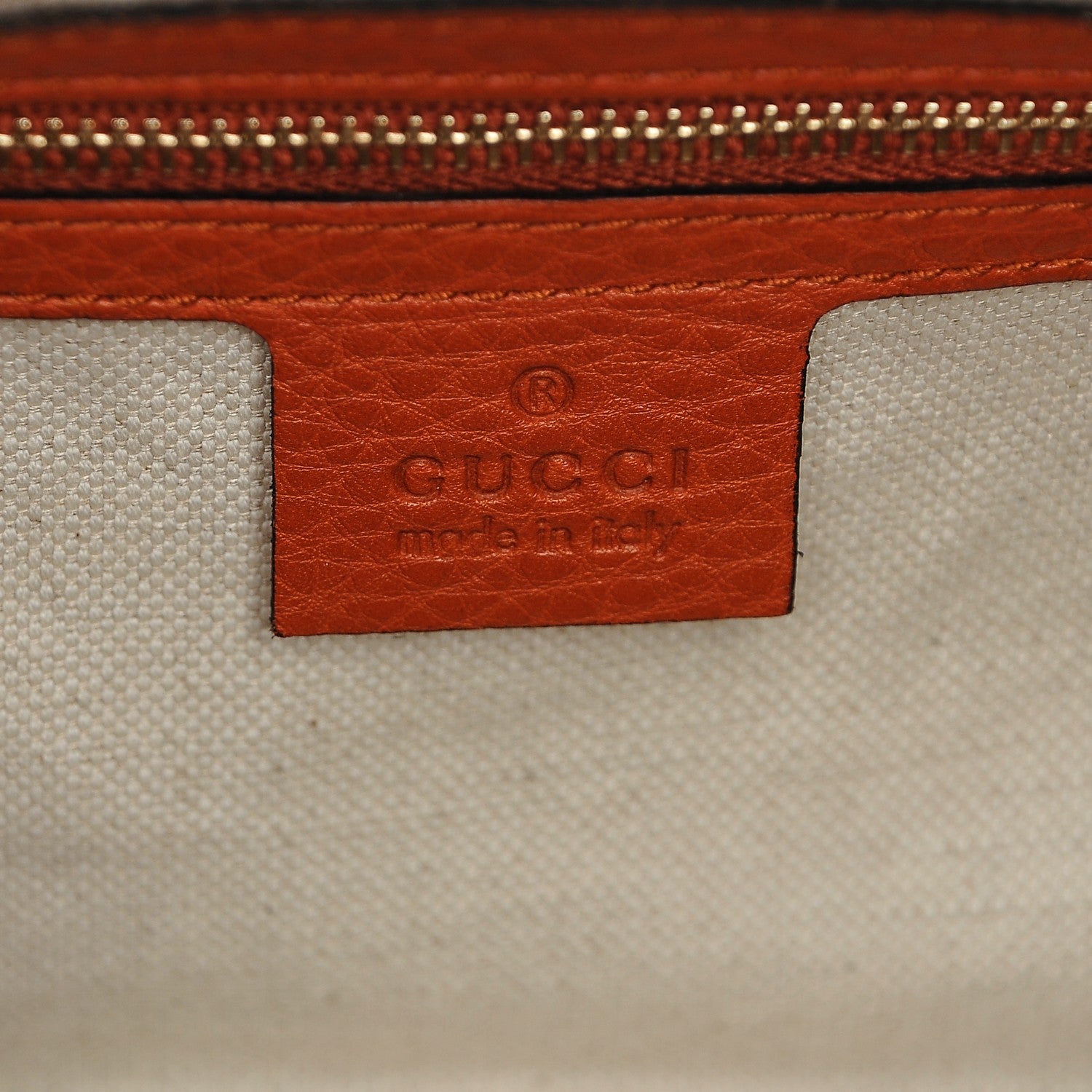 Gucci Pebbled Calfskin Small Boston Orange 7 of 7