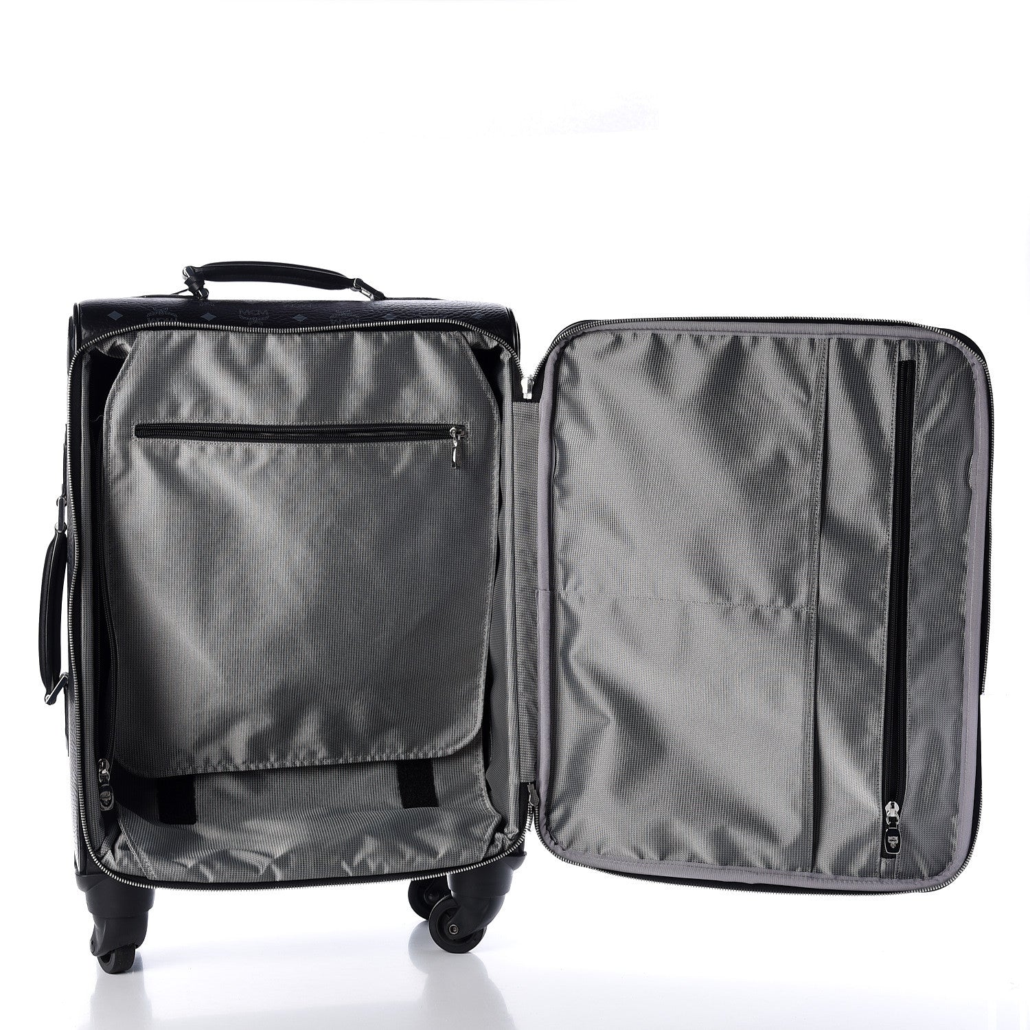 MCM Visetos Small Traveler Trolley Whelled Suitcase Black 6 of 21