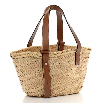 Loewe Raffia Small Basket Tote Bag Natural Tan 3 of 16