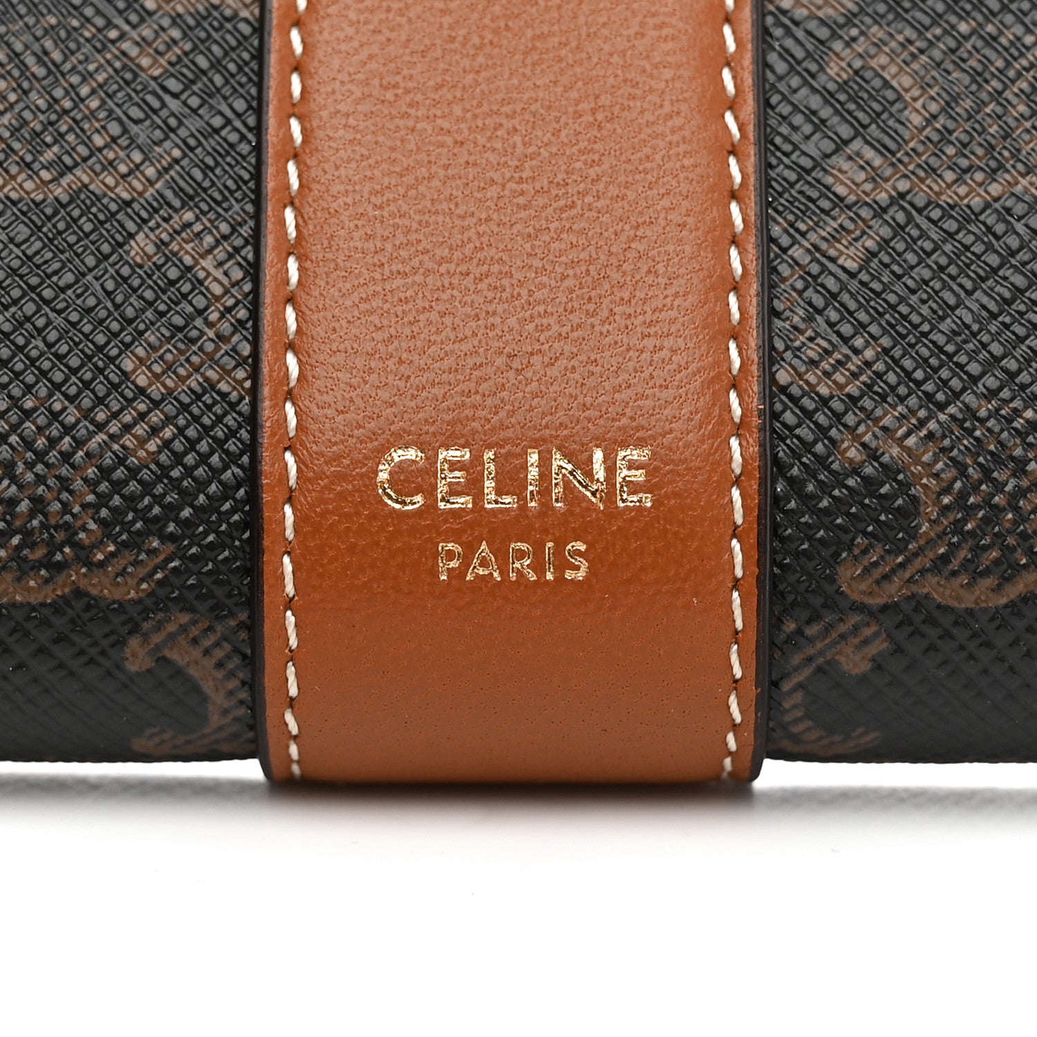 Celine Canvas Triomphe Continental Wallet Tan 6 of 12
