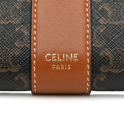 Celine Canvas Triomphe Continental Wallet Tan 6 of 12