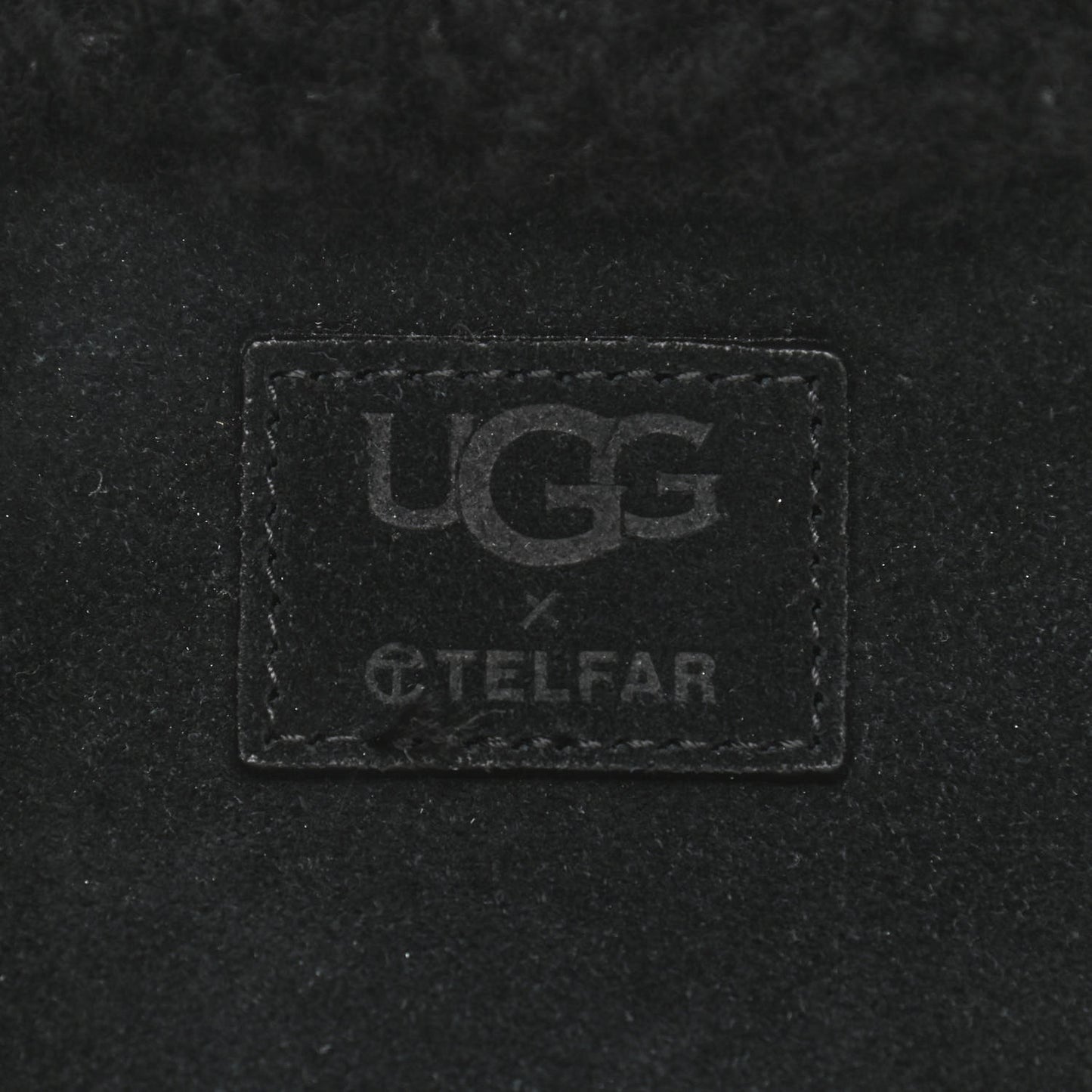 X UGG Suede Shearling Small Shopping Bag Black