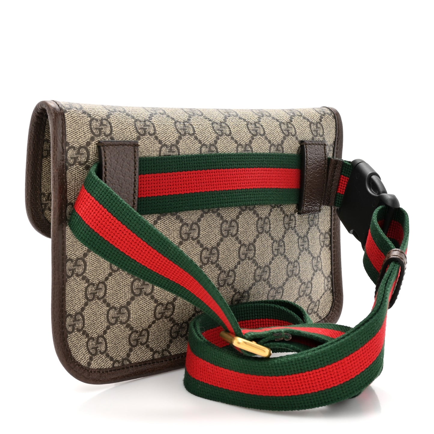 GG Supreme Monogram Neo Vintage Web Belt Bag Brown