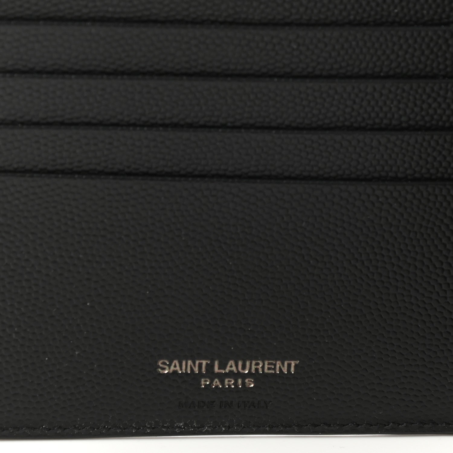 Saint Laurent Grain De Poudre Monogram Bifold Wallet Black 6 of 7