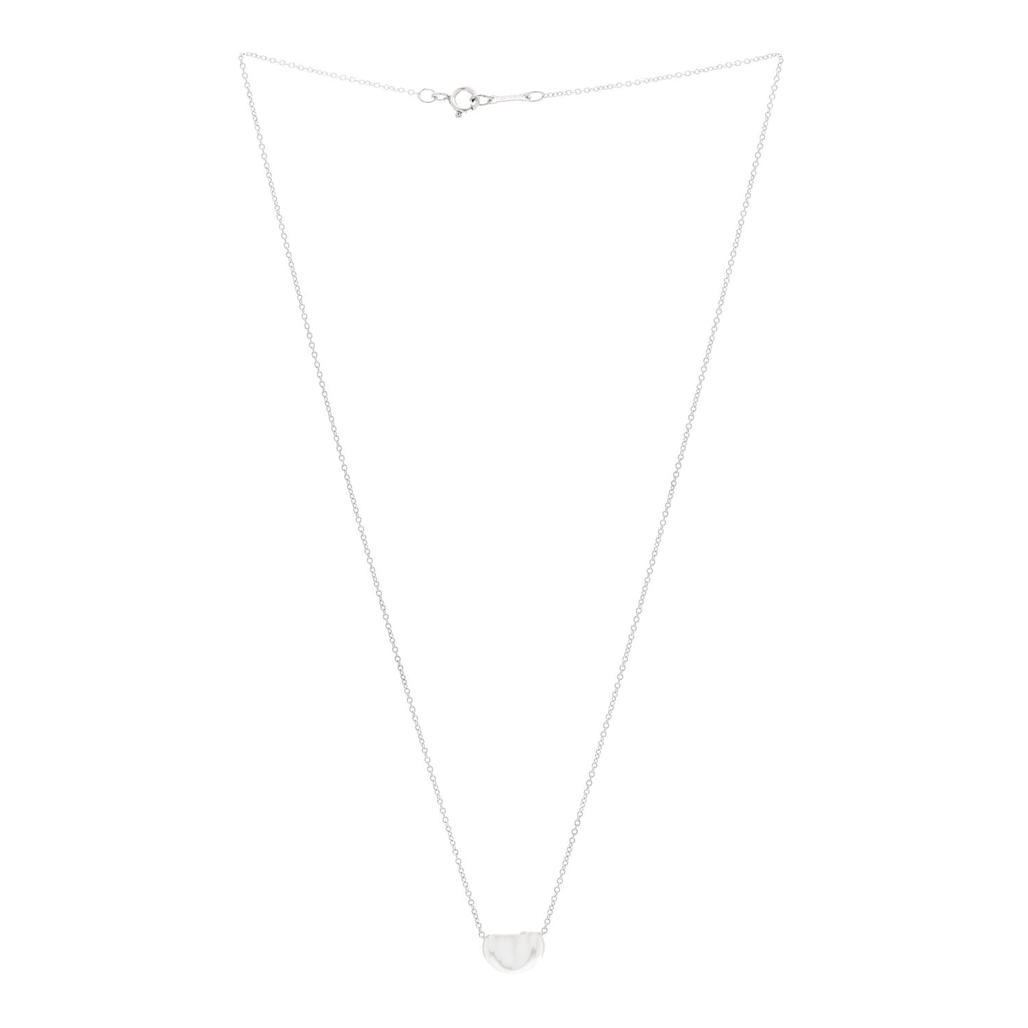 Sterling Silver 11mm Elsa Peretti Bean Pendant Necklace