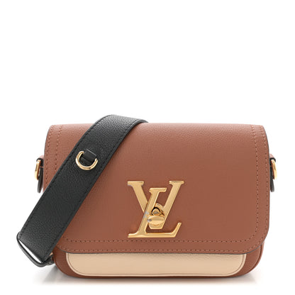 Louis Vuitton Grained Calfskin Lockme Tender Chataigne Brown 1 of 10