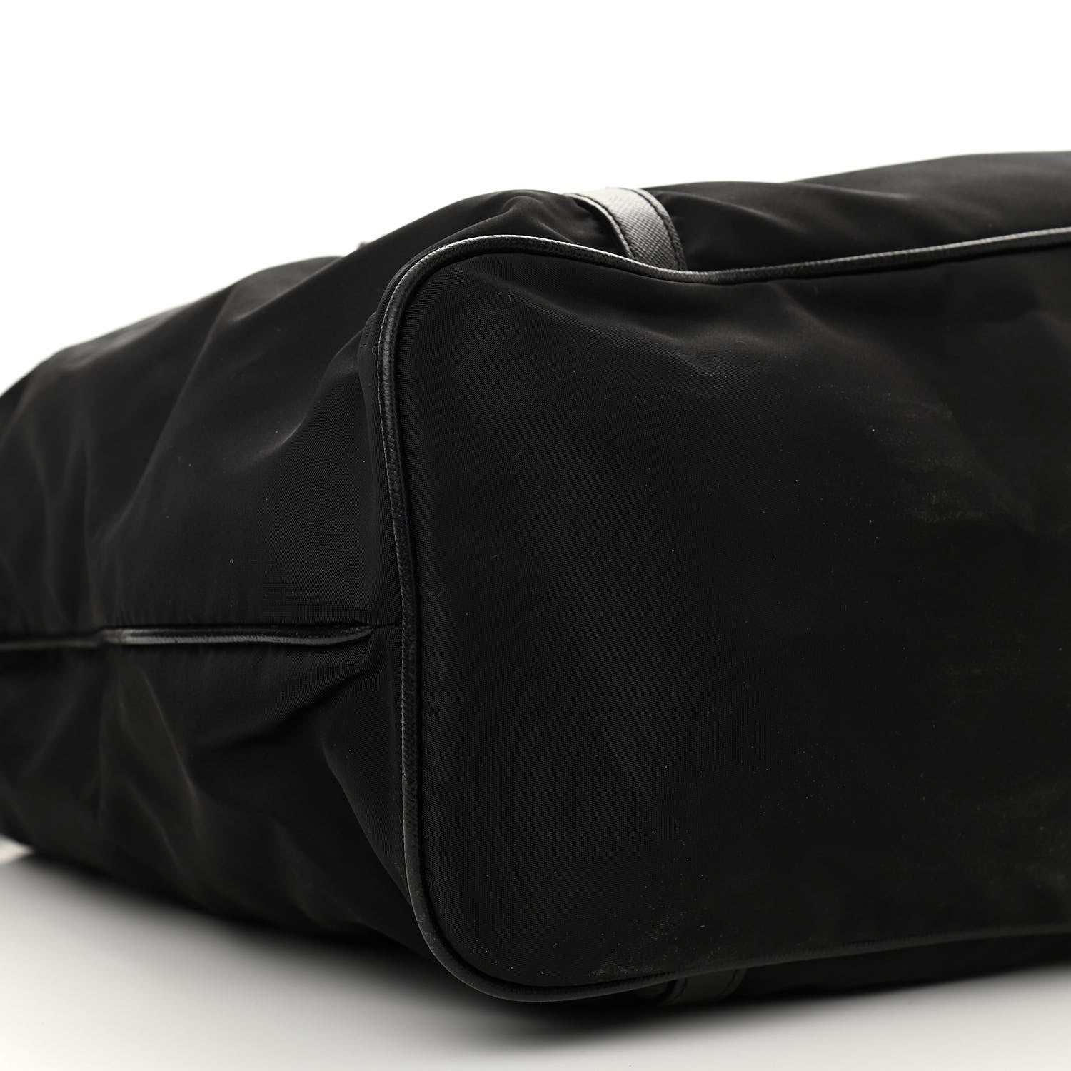 Prada Saffiano Tessuto Nylon Logo Shopping Tote Black 7 of 8