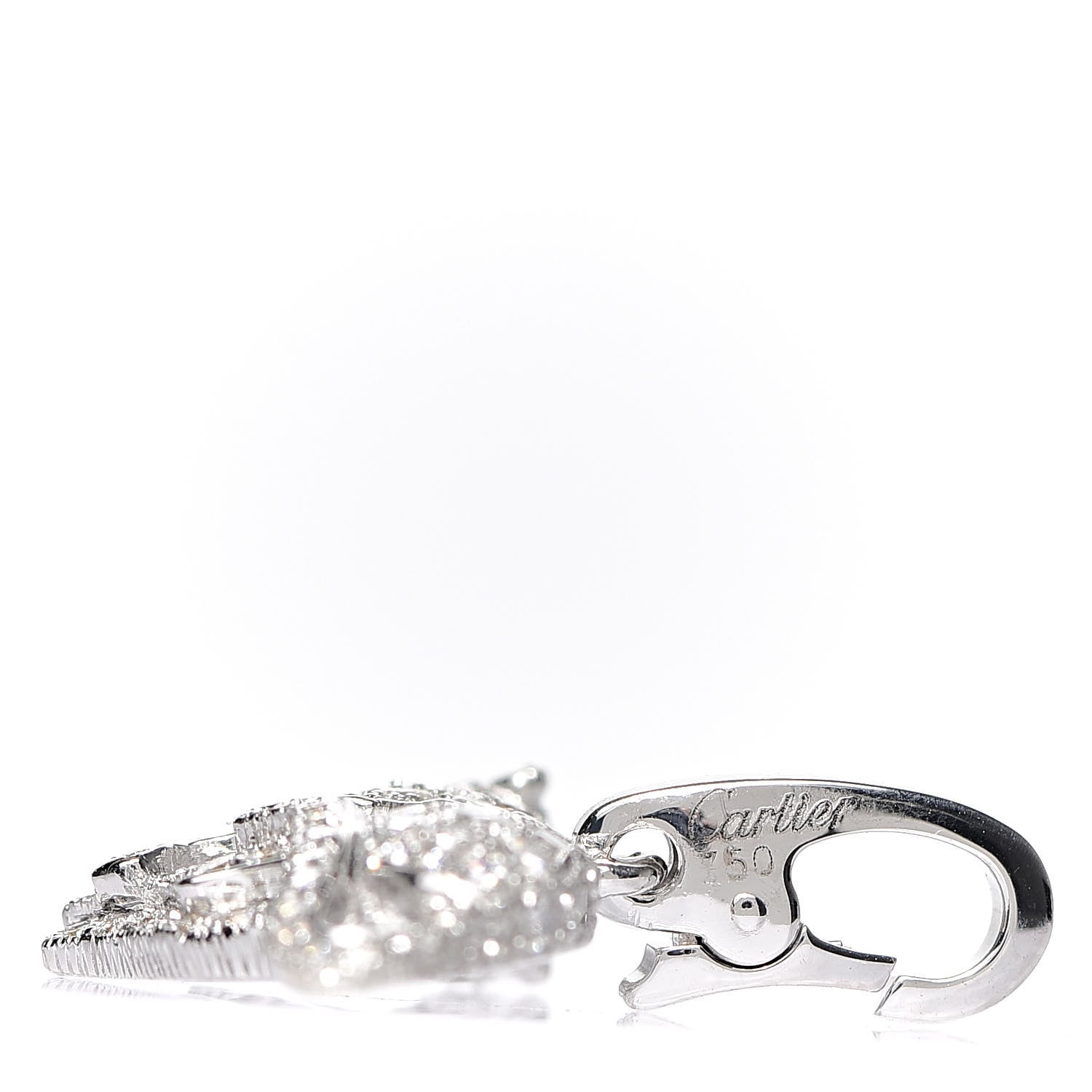 Cartier 18K White Gold Diamond Panthère Pendant 3 of 3