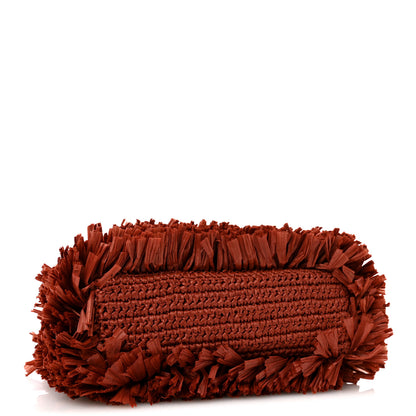 Chanel Raffia Fringe Nano Kelly Shopper Red 4 of 12